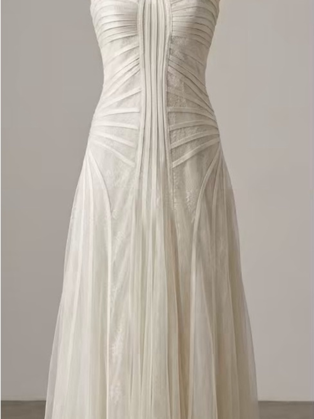 BCBGMAXAZRIA Magnolia Gown Ivory White Pleated Draped Bridal Wedding Dress 12 - Picture 12 of 13